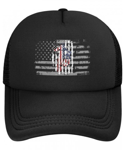 Dirt Biking USA American Flag Baseball Cap Adjustable Casual Mesh Hats Duck Tongue Hat for Men Women16 Black $11.86 Baseball ...