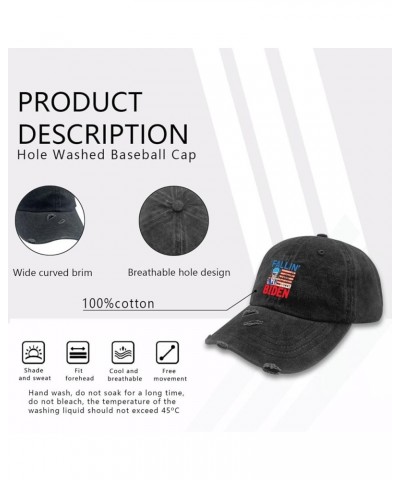 Anti Biden Ridin with Biden Hats for Men Baseball Cap Adjustable Hats for Women Fallin with Biden Baseball Cap Women Allblack...