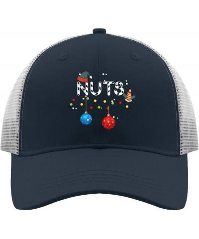 Christmas Couples Nuts Baseball Cap Woman Hat Apricot Hats for Men Baseball Cap Gifts for Him Baseball Hats Marine Blue $10.5...