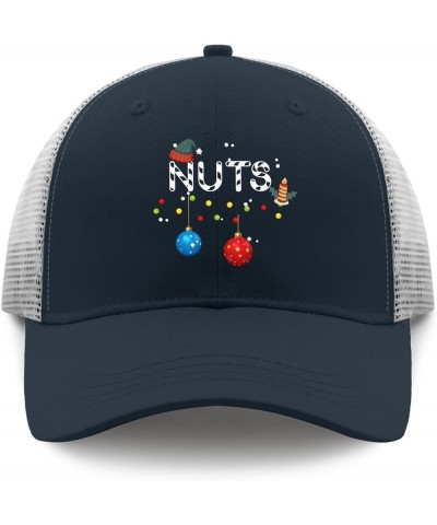 Christmas Couples Nuts Baseball Cap Woman Hat Apricot Hats for Men Baseball Cap Gifts for Him Baseball Hats Marine Blue $10.5...