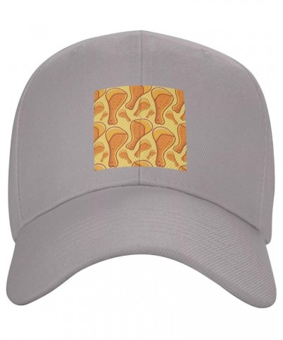 Seamless Pattern of Fried Chicken Thighs Baseball Cap for Men Women Dad Hat Classic Adjustable Golf Hats Gray $9.61 Baseball ...