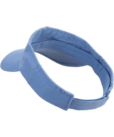 Cartoon Style Guitar Logo Embroidered Pro Style Cotton Twill Washed Visor Lt Blue $14.38 Visors