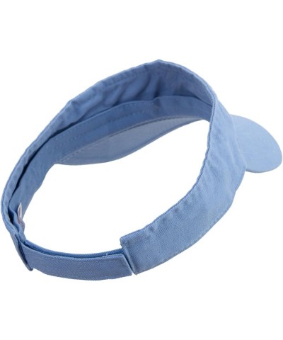 Cartoon Style Guitar Logo Embroidered Pro Style Cotton Twill Washed Visor Lt Blue $14.38 Visors