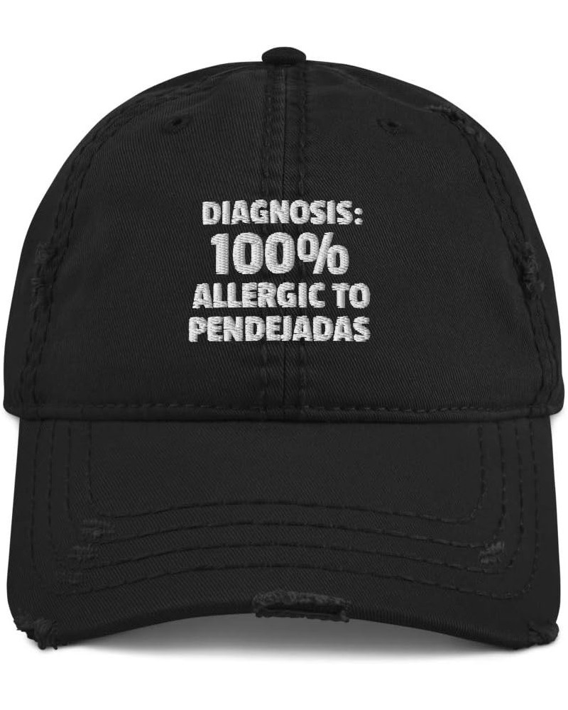 Allergic to Pendejadas Distressed Dad Hat Baseball Cap Adjustable Hispanic Latino Humor Black $20.56 Baseball Caps