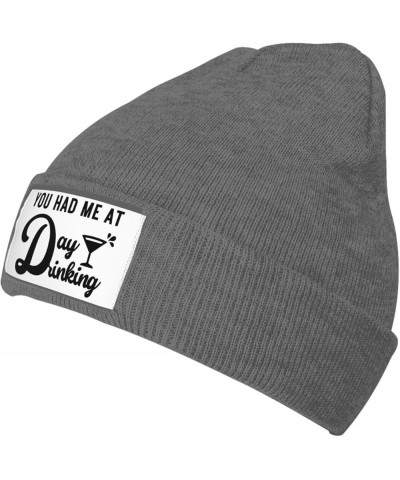 You Had Me at Day Drinking Soft Warm Beanie Hat Unisex Adult Black Women Men Knit Cap Deep Heather $13.85 Skullies & Beanies