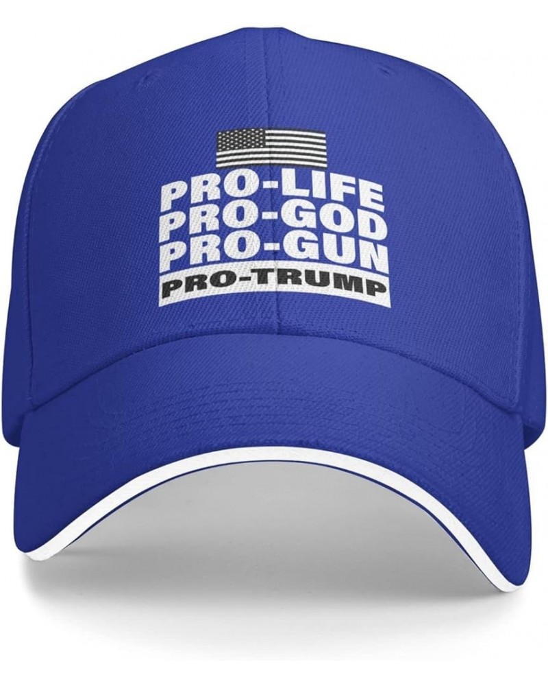 Hat Pro Life Pro Gun Pro God Pro Trump Baseball Cap Men Funny Ponytail Hat Trucker Hat Women Sun Hat Dad Cap Black Blue $11.3...