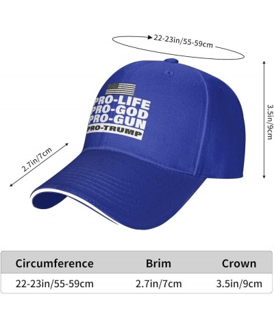 Hat Pro Life Pro Gun Pro God Pro Trump Baseball Cap Men Funny Ponytail Hat Trucker Hat Women Sun Hat Dad Cap Black Blue $11.3...