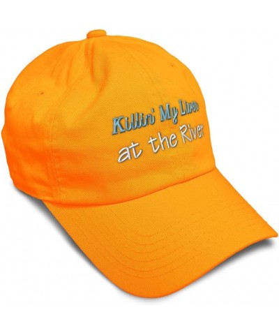 Soft Baseball Cap Killin My Liver at The River Cotton Dad Hats for Men & Women Orange $12.00 Baseball Caps