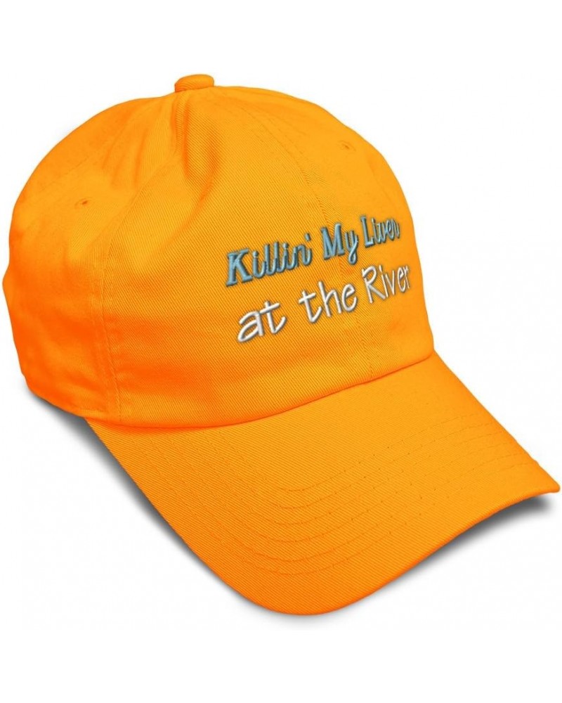 Soft Baseball Cap Killin My Liver at The River Cotton Dad Hats for Men & Women Orange $12.00 Baseball Caps