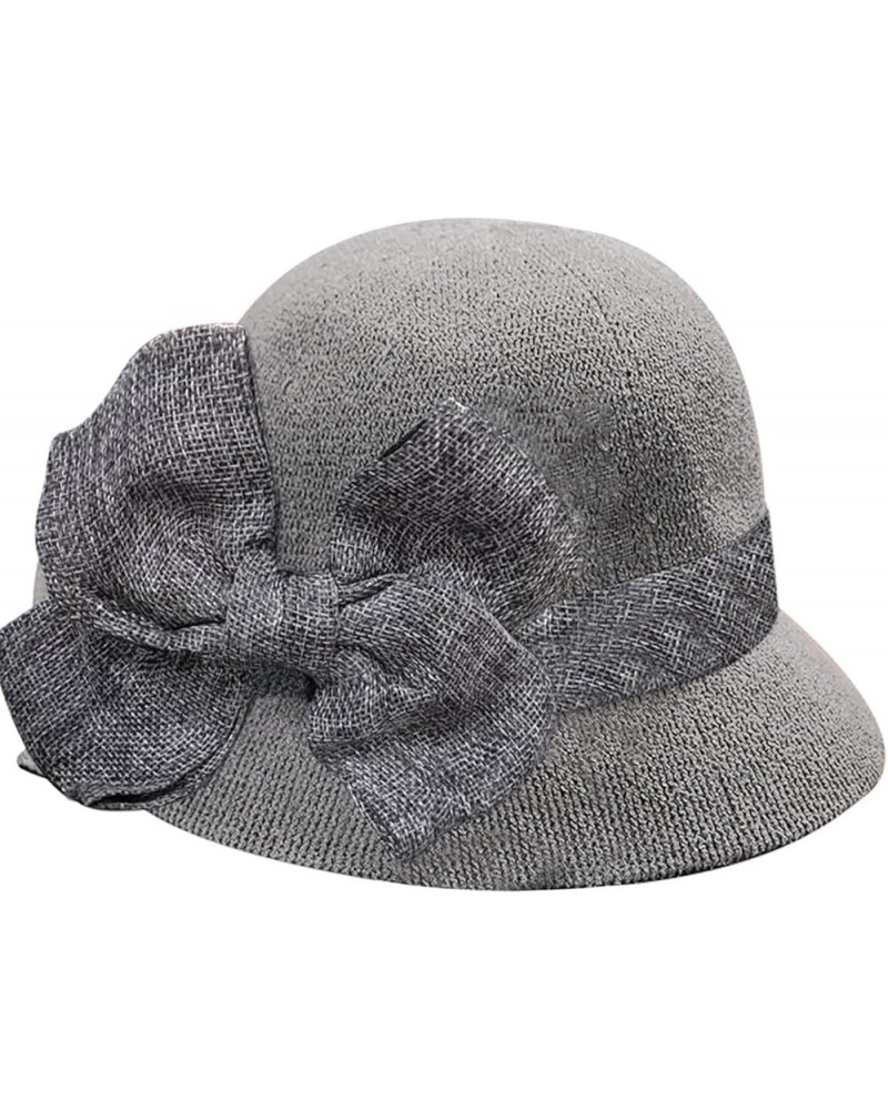 Fashion Women Sun Beach Hat Cap Summer Hat Fisherman Soft Bow Baseball Caps Coneflower Blue Grey $7.39 Bucket Hats