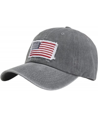 Unisex Duck Tongue Hat Men Women Hat Fashion Baseball Cap Independence Day Flag Denim Buckle Youth Baseball Hats Grey $5.16 B...