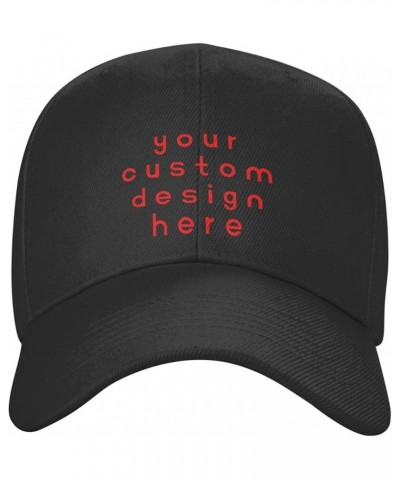 Custom Hat Add Your Name Logo Text Photo Personalized Baseball Hats Black $7.77 Baseball Caps