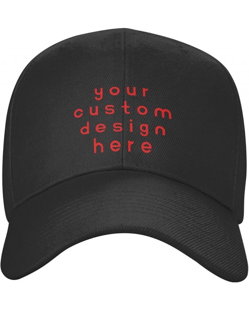 Custom Hat Add Your Name Logo Text Photo Personalized Baseball Hats Black $7.77 Baseball Caps