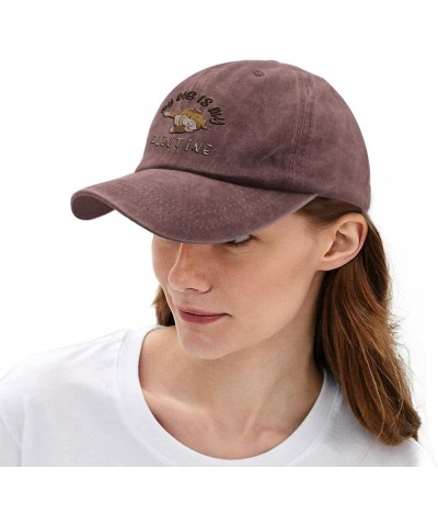 Cowboy Embroidery Ball hat for Female Dog Valentine Adjustable Low-Key Cowboy Embroidered Ball hat Wine Red $14.56 Cowboy Hats