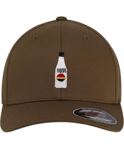 Rum Embroidered Flexfit Cap Party Night Whiskey Khaki $11.48 Baseball Caps