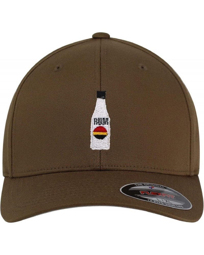 Rum Embroidered Flexfit Cap Party Night Whiskey Khaki $11.48 Baseball Caps