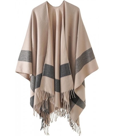 Women's Winter Blanket Scarf Shawl Wrap Poncho Cape Open Front Cardigan Shawls Coffee3 $17.69 Scarves