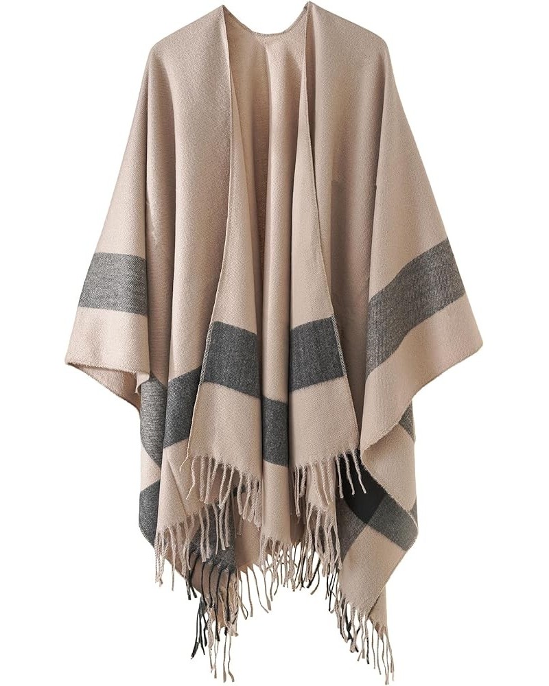 Women's Winter Blanket Scarf Shawl Wrap Poncho Cape Open Front Cardigan Shawls Coffee3 $17.69 Scarves