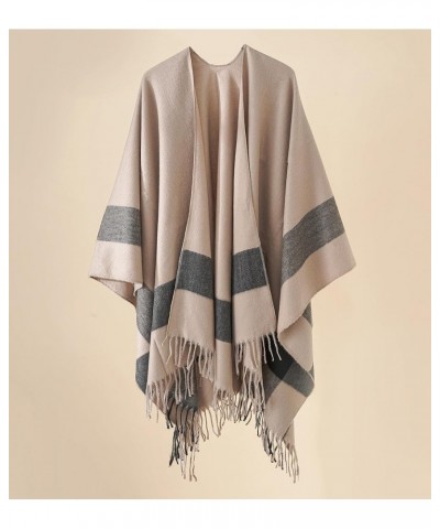 Women's Winter Blanket Scarf Shawl Wrap Poncho Cape Open Front Cardigan Shawls Coffee3 $17.69 Scarves