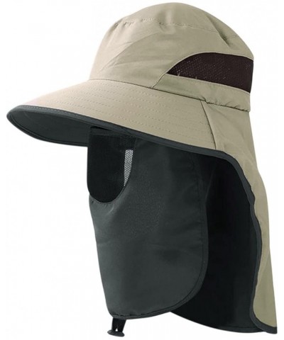 Sun Fishing Adjustable Protection and Solid Men's Color Women's Hiking Travel Out Hat Cap Summer Cap for Men Beige $9.77 Sun ...