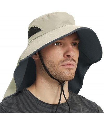 Sun Fishing Adjustable Protection and Solid Men's Color Women's Hiking Travel Out Hat Cap Summer Cap for Men Beige $9.77 Sun ...