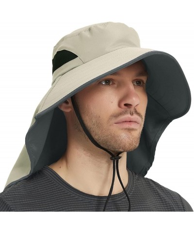 Sun Fishing Adjustable Protection and Solid Men's Color Women's Hiking Travel Out Hat Cap Summer Cap for Men Beige $9.77 Sun ...