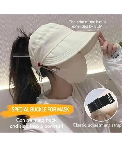 Women's Large Brim UV Protection Empty Top Sun Hat,Wide Brim Outdoor Hats for Women,Beach Hiking Hollow Top Sun Hat Apricot P...