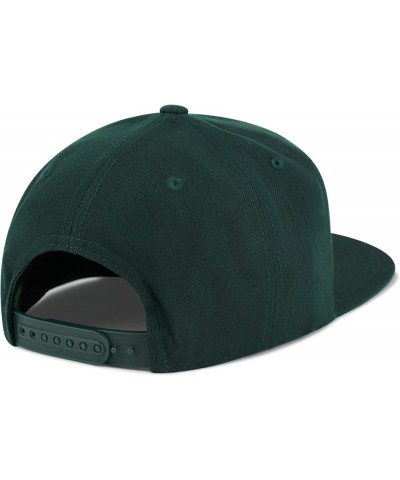 Ghost Embroidered Yupoong Flat Bill 6 Panel Snapback Hat Halloween Green $13.49 Baseball Caps