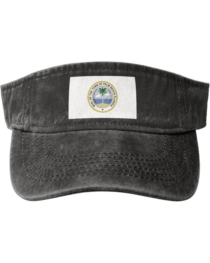 Flag of Palm Beach, Florida Sun Hat Sun Visor Hats for Women Men Baseball Cap Golf Hats Black $13.02 Sun Hats