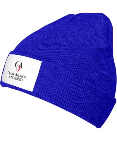 Clark Atlanta University Logo Classic Warm Winter Knit Cap Fleece Lined Beanie Hat Blue $7.48 Skullies & Beanies