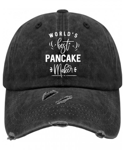 World's Best Pancake Maker Hat for Women Washed Distressed Baseball Cap Fashion Washed Ball Cap $13.56 Baseball Caps