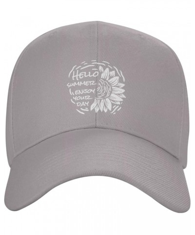 Enjoy Your Day Sunflower Baseball Cap Sports Dad Hat Black Trucker Hats Gray $9.81 Baseball Caps