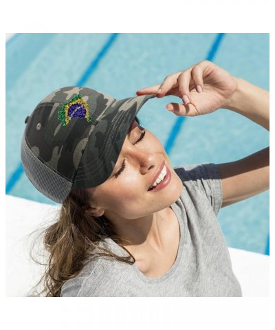 Flag Map Mesh Brazil Baseball Hat Funny Golf Hat for Men Gifts for Her Workout Camo3 $13.26 Baseball Caps