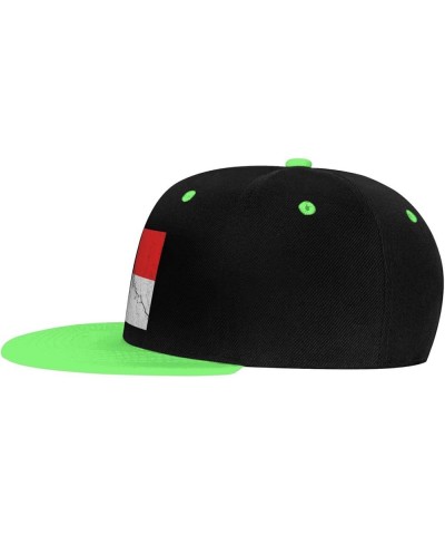 Flag of Indonesia Texture Effect Snapback Hat for Men Women Baseball Cap Trucker Flat Bill Hats Dad Caps Green $14.06 Basebal...