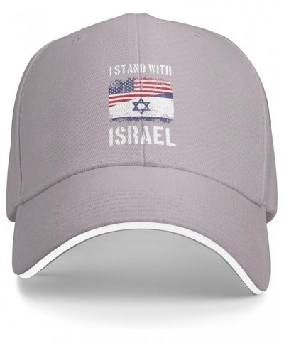 Support Israeli,I Stand with Israel USA Flags Baseball Cap Women Trucker Hat Men Dad Hat Snapback Hat Black Gray $11.03 Baseb...