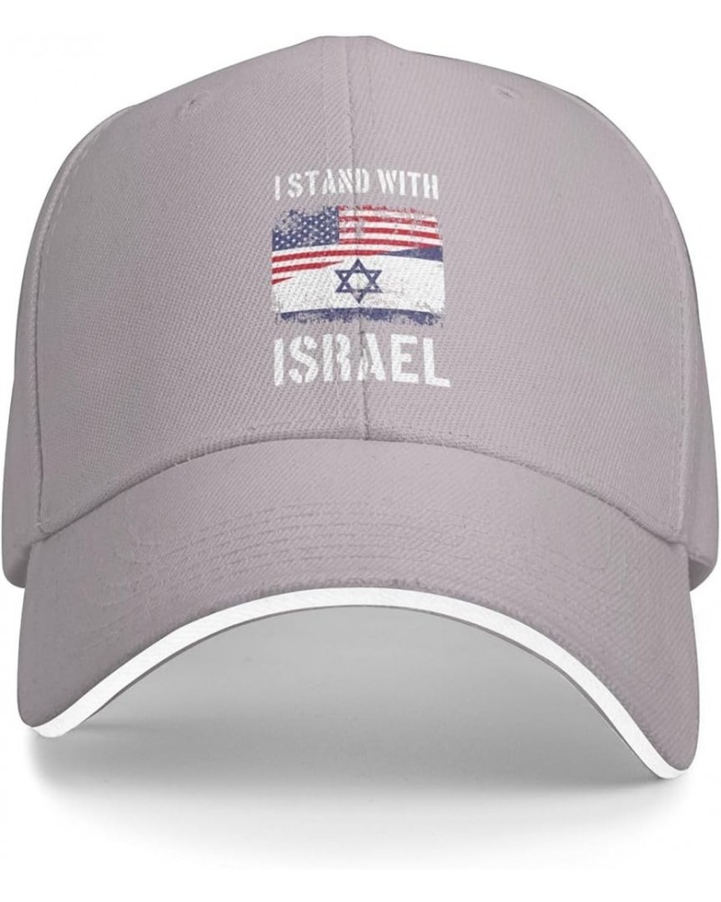 Support Israeli,I Stand with Israel USA Flags Baseball Cap Women Trucker Hat Men Dad Hat Snapback Hat Black Gray $11.03 Baseb...