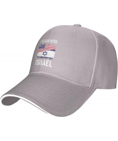 Support Israeli,I Stand with Israel USA Flags Baseball Cap Women Trucker Hat Men Dad Hat Snapback Hat Black Gray $11.03 Baseb...