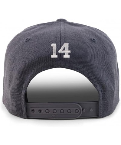 Small Number 14 Back Embroidered Flatbill Snapback Charcoal $16.63 Baseball Caps