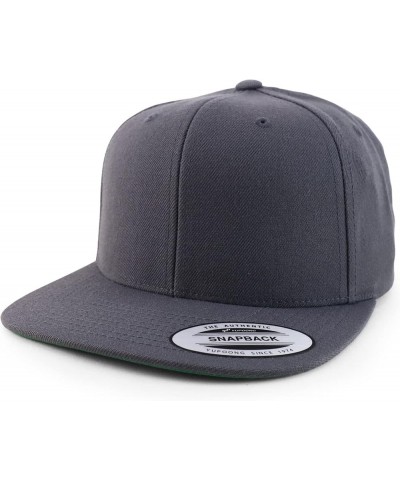 Small Number 14 Back Embroidered Flatbill Snapback Charcoal $16.63 Baseball Caps