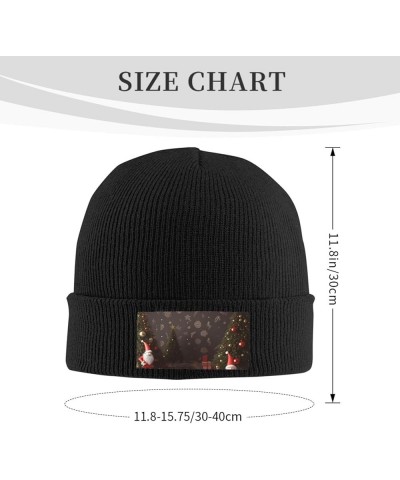 Unisex Beanie for Men and Women Christmas Decorate Knit Hat Winter Beanies Soft Warm Ski Hats Black $12.52 Skullies & Beanies