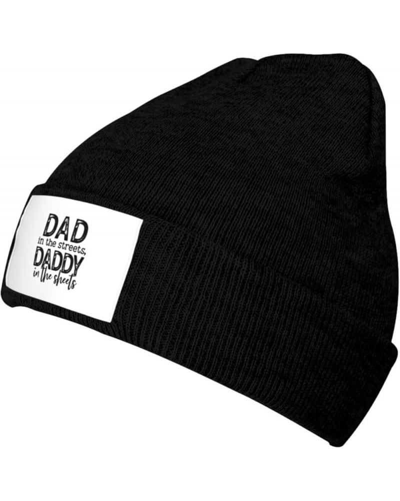 Dad in The Streets Daddy in The Sheets Beanie Cap Beanie Hat Casual Skiing Cap Classic Knit Hat Warm Skull Cap for Men Women ...