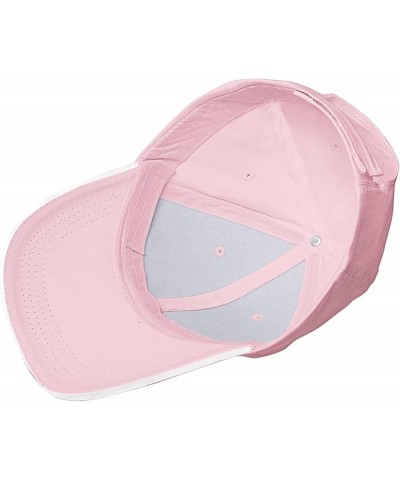 Breast Cancer Awareness Pink Ribbon Baseball Cap Hat Mens Women's Washed Cool Cap Adjustable Snapback Travel Hat Lightpink $1...