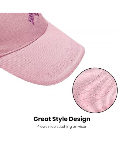 Breast Cancer Awareness Pink Ribbon Baseball Cap Hat Mens Women's Washed Cool Cap Adjustable Snapback Travel Hat Lightpink $1...