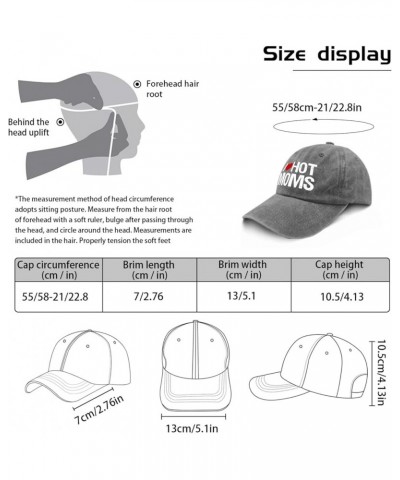 Hats for Women Funny I Love Hot Moms Mens Sun Hat Retro Hat Gifts for Grandpa Golf Caps Suitable for Sports Pigment Gray $9.8...