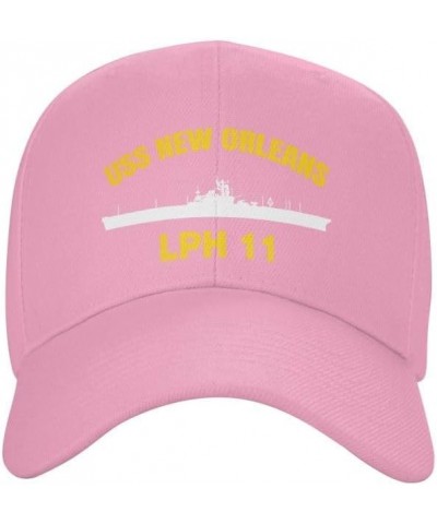 USS New Orleans Lph-11 Flag Denim Hats Baseball Caps Fisherman's hat Knitted hat Pink $14.11 Baseball Caps