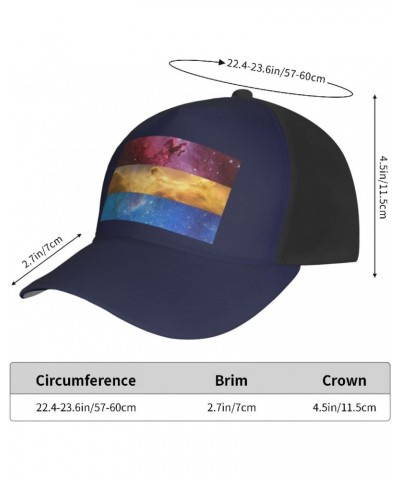 Pansexual Galaxy Pride Flag LGBTQ Baseball Cap Adjustable Men Women Tucker Dad Hat Black $18.74 Baseball Caps