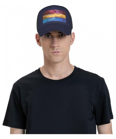 Pansexual Galaxy Pride Flag LGBTQ Baseball Cap Adjustable Men Women Tucker Dad Hat Black $18.74 Baseball Caps