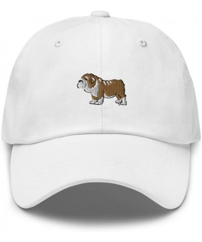 Bulldog hat, Bulldog mom hat, Bulldog dad hat, Embroidered Unisex Baseball hat, Bulldog Gifts for Bulldog Lovers. White $18.8...