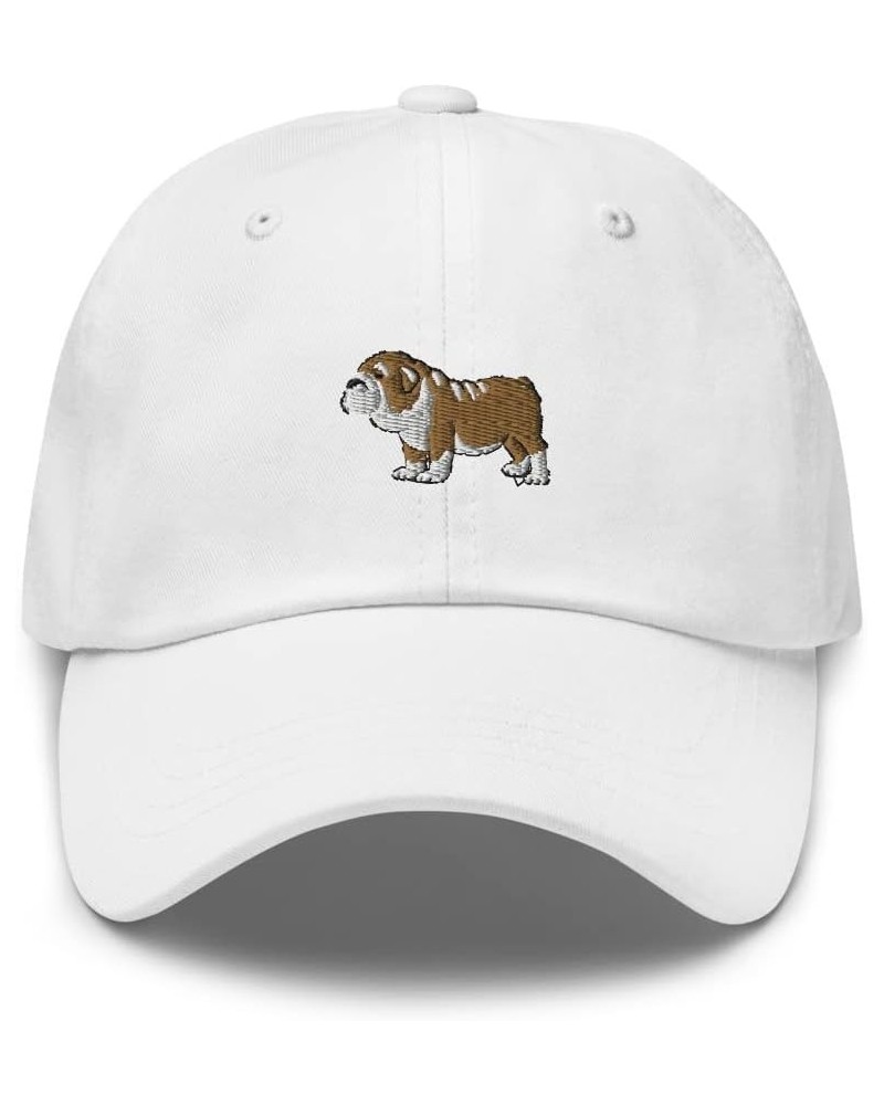 Bulldog hat, Bulldog mom hat, Bulldog dad hat, Embroidered Unisex Baseball hat, Bulldog Gifts for Bulldog Lovers. White $18.8...