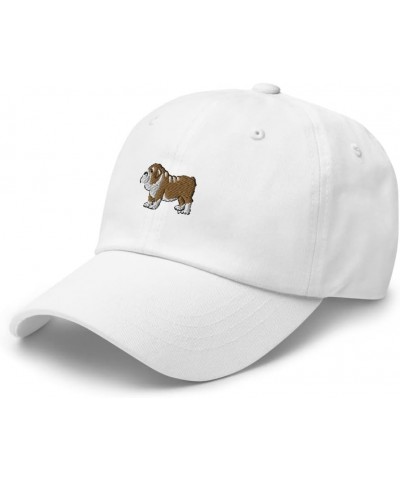 Bulldog hat, Bulldog mom hat, Bulldog dad hat, Embroidered Unisex Baseball hat, Bulldog Gifts for Bulldog Lovers. White $18.8...